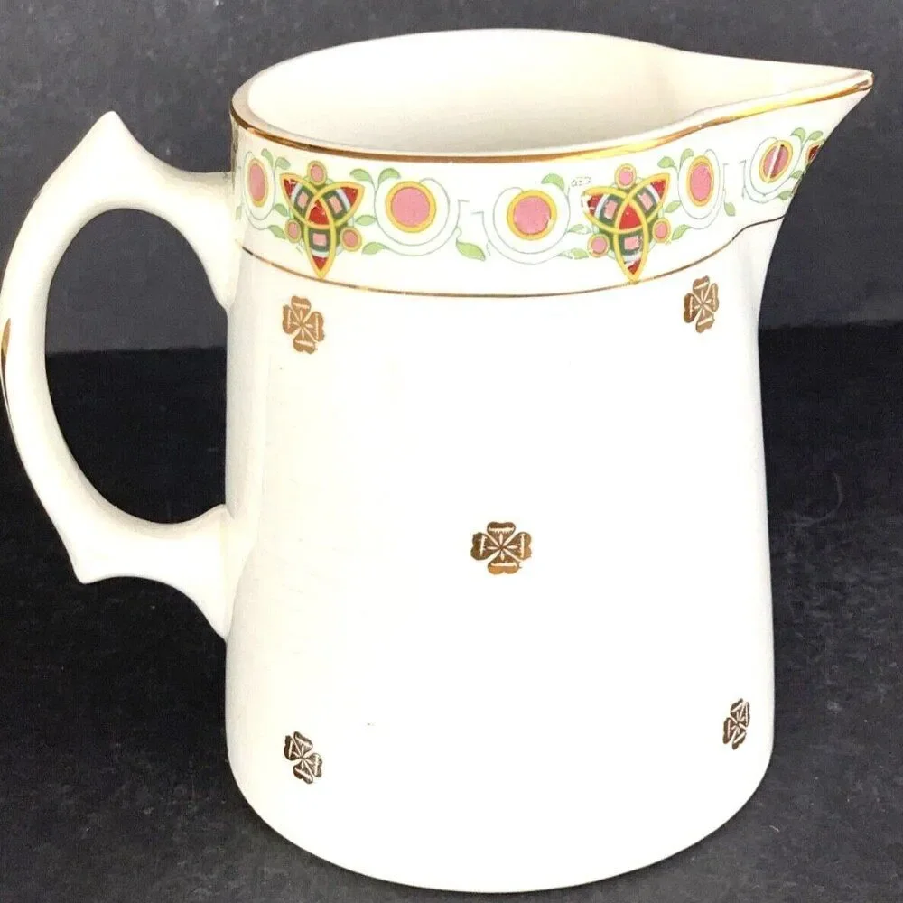 Antique Art Deco Pitcher Edwin M. Knowles Art Pottery 5.5